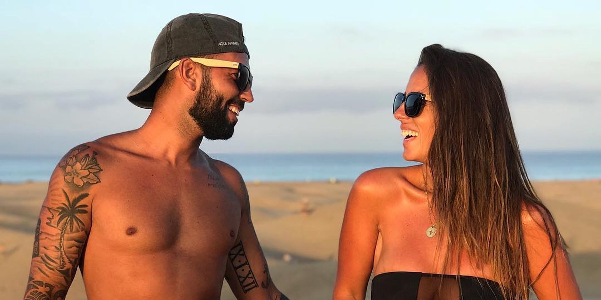 Anabel Pantoja y su primera fotografía besándose con su novio Omar Sánchez