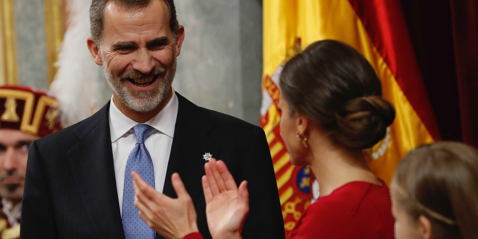 El doble motivo del largo y llamativo aplauso de la Reina Letizia al Rey Felipe en los 40 años de la Constitución