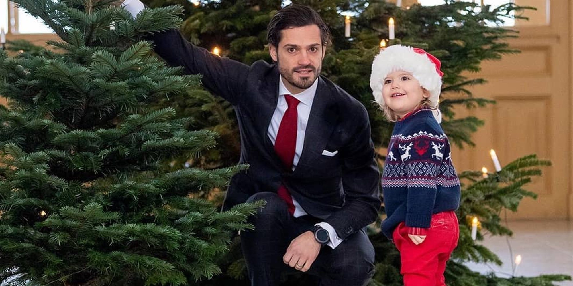 Alejandro de Suecia, un principito adorable en su primera recogida del árbol de Navidad para la Familia Real Sueca