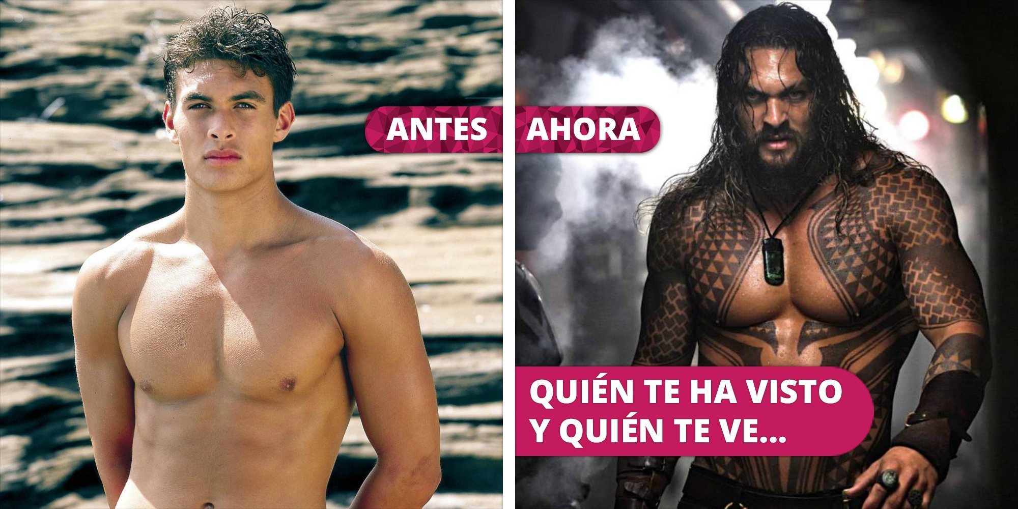 Así ha cambiado Jason Momoa: De 'Los vigilantes de la playa' a 'Aquaman'