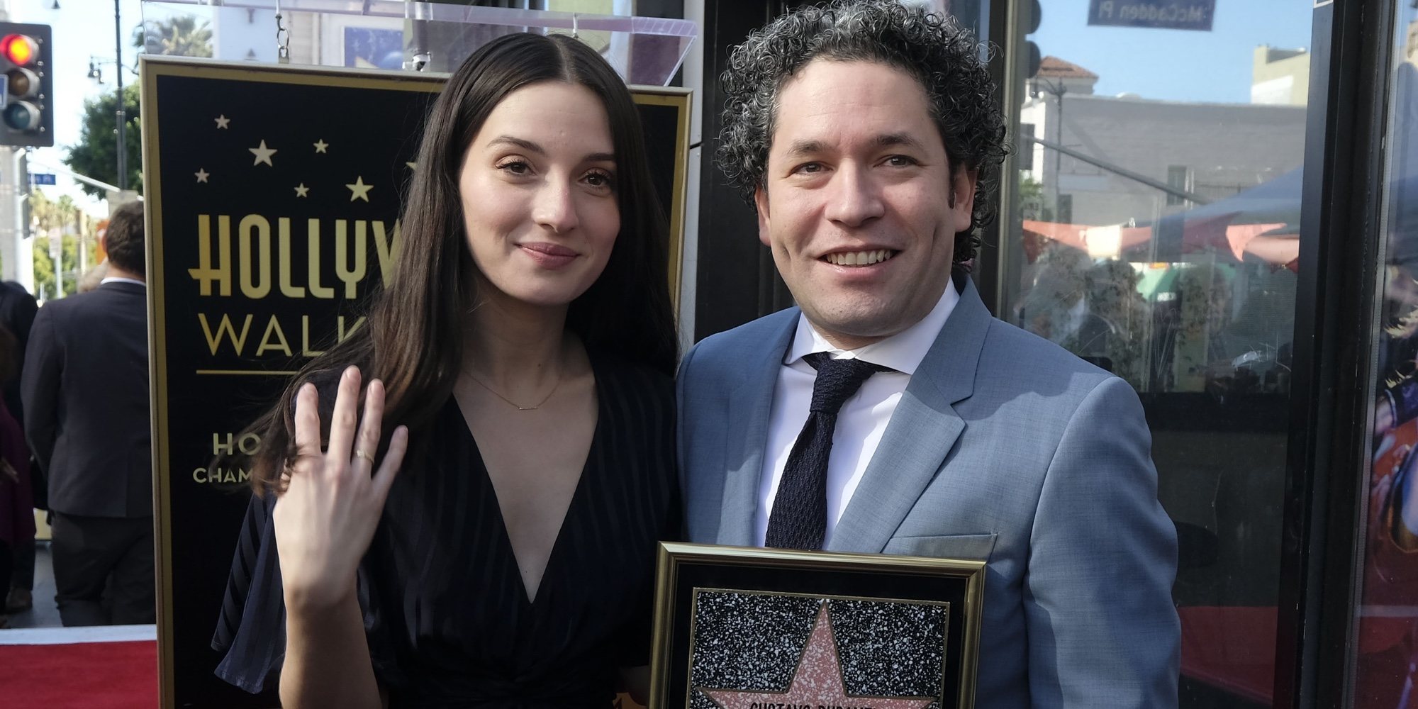 El orgullo de María Valverde por su marido Gustavo Dudamel tras conseguir la estrella en el Paseo de la Fama