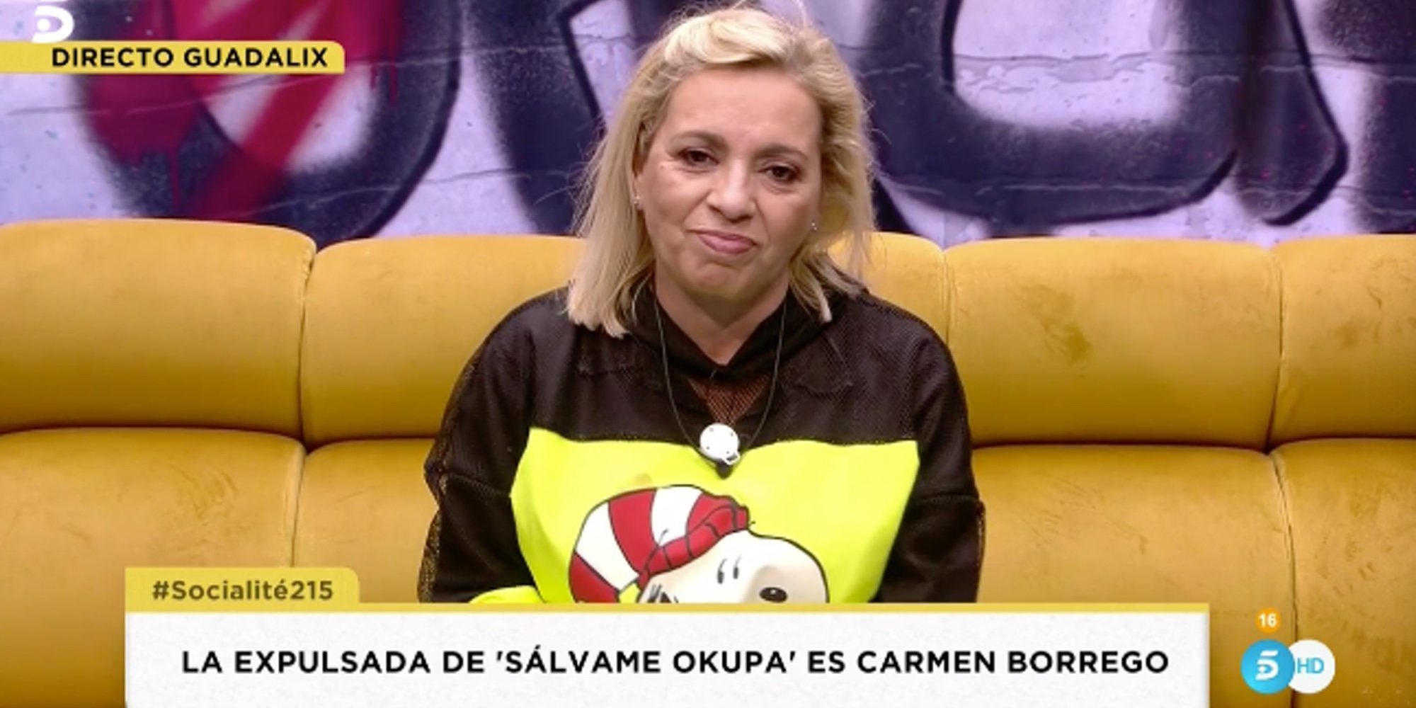 Carmen Borrego, al hospital tras salir de 'Sálvame Okupa': "Tengo el cuello muy inflamado"