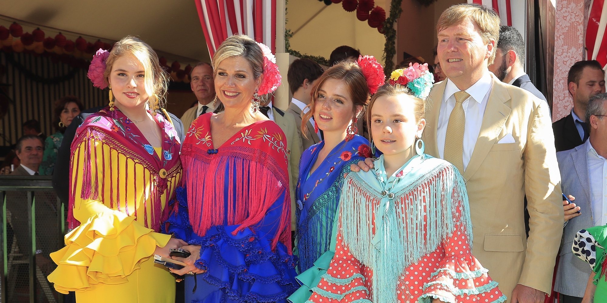 Máxima de Holanda vuelve a la Feria de Abril de Sevilla, lugar en el que conoció a  Guillermo de Holanda