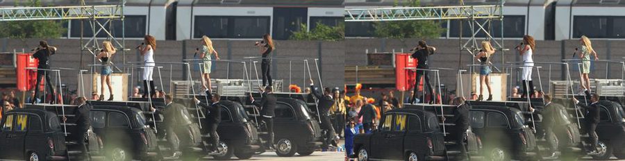 Las Spice Girls ensayan su actuación en la ceremonia de clausura de los Juegos Olímpicos de Londres 2012