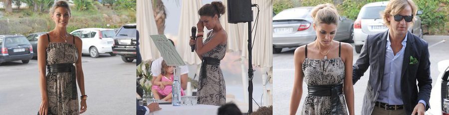 Amaia Salamanca, feliz y emocionada junto a Rosauro Baro en la boda de su hermano Mikel