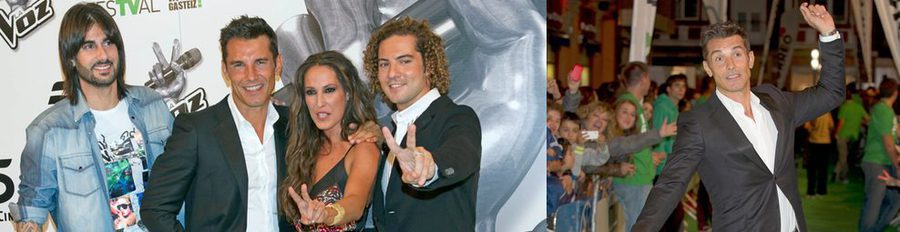 Melendi, Jesús Vázquez, Malú y David Bisbal presentan 'La Voz' en el FesTVal de Vitoria 2012