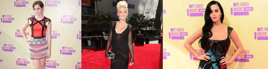 Emma Watson, Miley Cyrus y Katy Perry deslumbran en la alfombra roja de los MTV Video Music Awards 2012