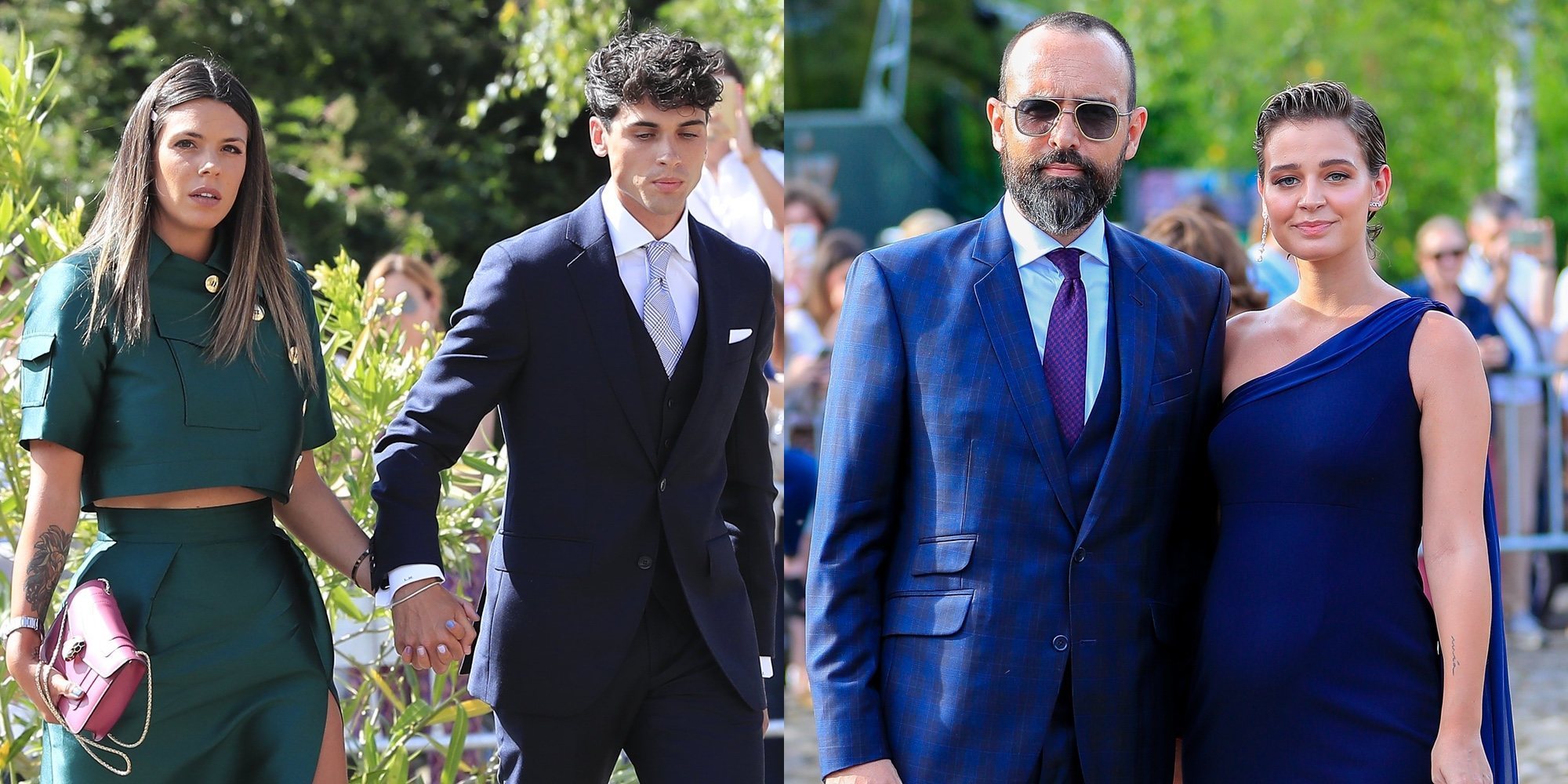 Laura Matamoros y Dani Illescas y Risto Mejide y Laura Escanes, radiantes en la boda de María Pombo