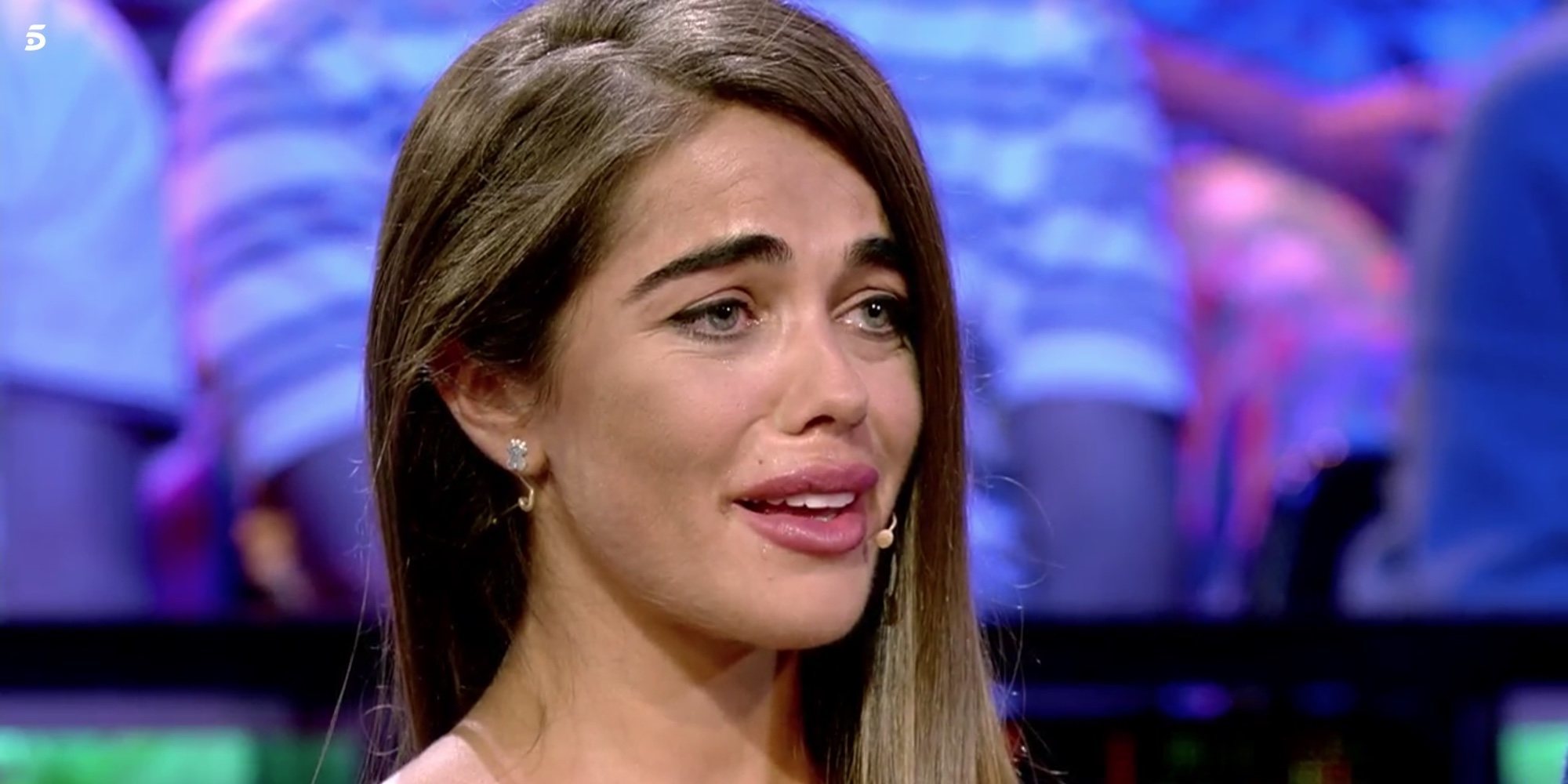 Violeta Mangriñán se pone a llorar en el plató de 'Supervivientes 2019' y Jorge Javier se lo toma a risa