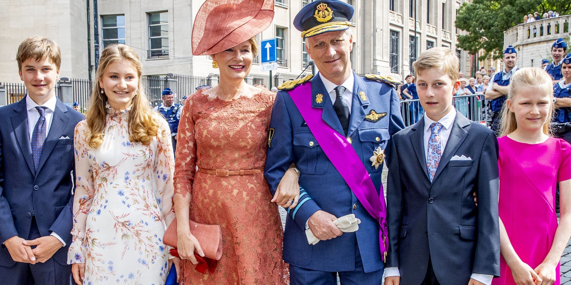 La Familia Real de Bélgica participa en los eventos de celebración del Día Nacional