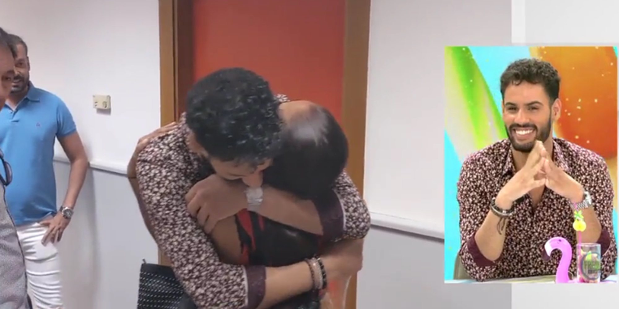 El cariñoso abrazo de Isabel Pantoja a Asraf Beno en su encuentro en los pasillos de Telecinco