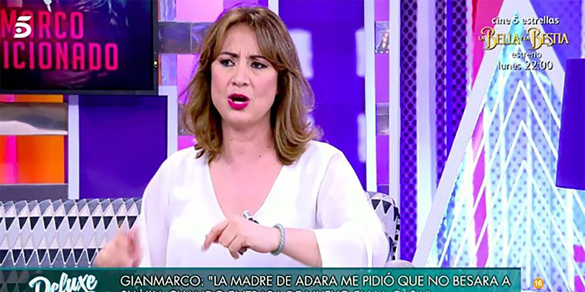 La tía de Adara se enfrenta a Gianmarco en 'Sábado Deluxe' al explicar la actitud de Adara y su madre con él