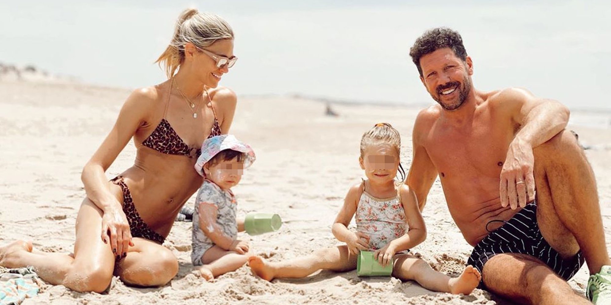 Carla Pereyra y Diego Simeone pasan la Navidad con sus dos hijas en las playas de Uruguay