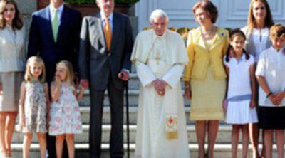 La Familia Real Española recibe al Papa Benedicto XVI en Zarzuela