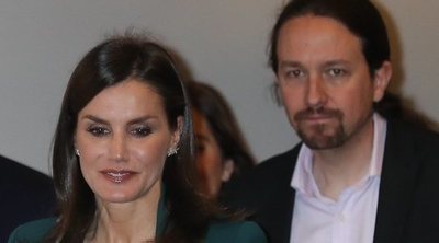 Así ha sido el primer acto oficial en el que la Reina Letizia ha estado acompañada por Pablo Iglesias