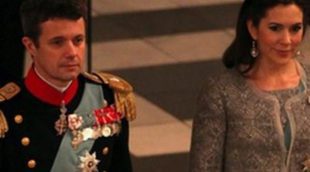 La Reina Margarita y los Príncipes Enrique, Federico y Mary de Dinamarca asisten a una recepción de año nuevo