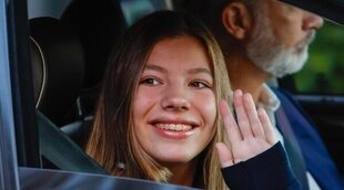 La vuelta al cole de la Infanta Sofía entre sonrisas frente a la seriedad de Felipe VI por la muerte de la Reina Isabel II