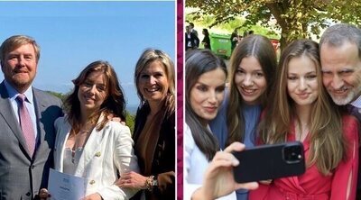 El discreto posado de Guillermo y Máxima de Holanda en la graduación de Alexia frente a los de Felipe y Letizia con Leonor