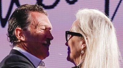 El cariñoso reencuentro en Oviedo de Meryl Streep y Antonio Banderas, dos estrellas de Hollywood