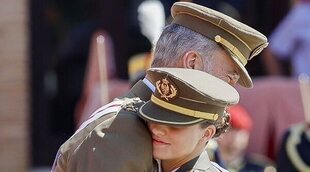 El emotivo abrazo de Felipe VI y la Princesa Leonor que marca el final de su paso por la Academia de Zaragoza