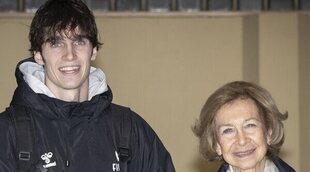 Pablo Urdangarin, cómplice y cercano con su abuela la Reina Sofía en su inesperada visita a un partido