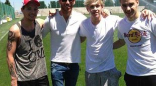 Sergio Ramos, Cristiano Ronaldo y el resto del Real Madrid reciben la visita de Niall Horan, Louis Tomlinson y Liam Payne