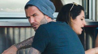 David Beckham disfruta de un almuerzo al aire libre en Nueva York junto a su amigo Dave Gardner