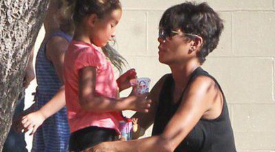 A punto de dar a luz, Halle Berry lleva a Nahla Aubry a montar a caballo