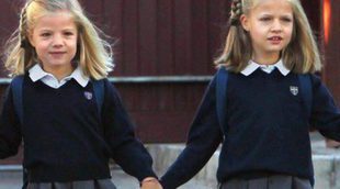 La vuelta al cole de las Infantas Leonor y Sofía se queda sin posado con los Príncipes Felipe y Letizia