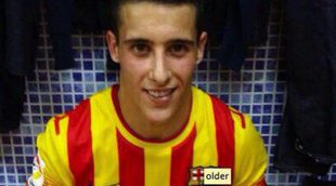 Cristian Tello dedica su 'hat trick' del partido de Copa del Rey 2014 a su futura hija Carlota