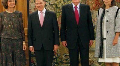 Los Reyes unen sus agendas para recibir al presidente de Colombia, Juan Manuel Santos, y a su esposa