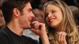 Zac Efron y Halston Sage disfrutan de un partido de baloncesto en Los Angeles