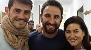 Iker Casillas disfruta de una tarde de teatro junto a Dani Rovira y Luisa Martín