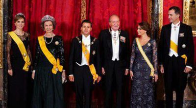 Los Reyes y los PrÃ­ncipes Felipe y Letizia agasajan con una cena de gala en el Palacio Real al presidente de MÃ©xico