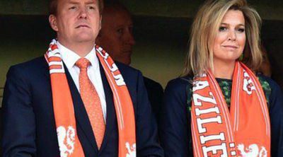 Guillermo y Máxima de Holanda, testigos de la victoria de Holanda ante Australia en el Mundial 2014