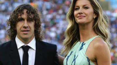 Vanesa Lorenzo y Tom Brady acompañan a Carles Puyol y Gisele Bündchen a entregar la Copa del Mundo 2014