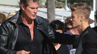 Justin Bieber se monta en el Coche Fantástico de David Hasselhoff