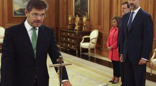 Rafael Catalá jura como ministro de Justicia ante el Rey Felipe VI y sin la Reina Letizia