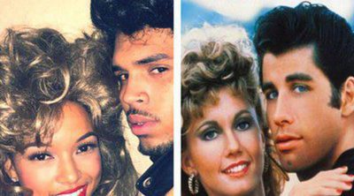 Chris Brown y Karrueche Tran se disfrazan de 'Grease' en la noche de Halloween