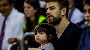 Milan Piqué Mebarak, divertida tarde de baloncesto con su padre Gerard Piqué