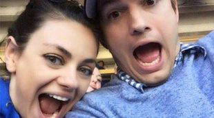 Mila Kunis y Ashton Kutcher dejan a Wyatt Isabelle en casa y se van al baseball