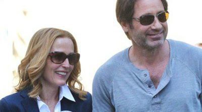 Gillian Anderson y David Duchovny se reúnen en el rodaje de 'Expediente X'