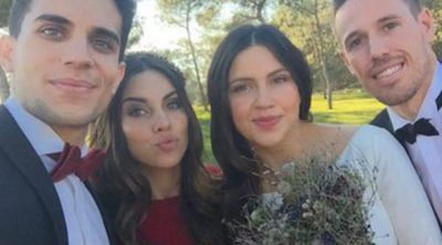 Melissa Jiménez y Marc Bartra, un día muy especial en la boda de la hermana de la periodista