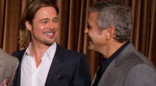 Risas y poca rivalidad entre George Clooney y Brad Pitt en la comida de los nominados a los Oscar 2012