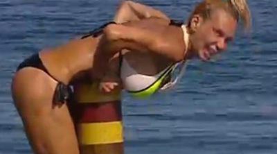 El descuido de Yola Berrocal en 'Supervivientes 2016': Pierde el bikini durante una prueba