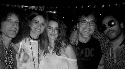 Javier Bardem y Penélope Cruz disfrutan del concierto de Lenny Kravitz en Nueva York