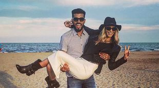 Tamara Gorro cura 'sus penas' paseando por la playa con Ezequiel Garay y Shaila