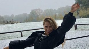 Nagore Aranburu y Yolanda Cardona disfrutan de las primeras nevadas de la temporada junto a sus pequeños