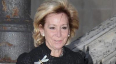 Esperanza Aguirre y el Príncipe Constantin de Bulgaria asisten a la misa funeral de Belén Martínez Campos