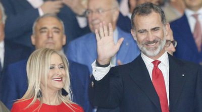 El Rey Felipe VI asiste al partido inaugural del Atlético de Madrid en el Wanda Metropolitano